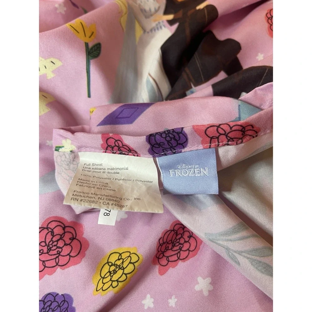 Disney Frozen Full-Size Flat Sheet Pink  Girls Room Decor